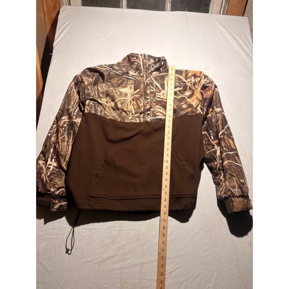 Drake Waterfowl Systems Mens Camo Fleece Quarter Zip Pullover Large